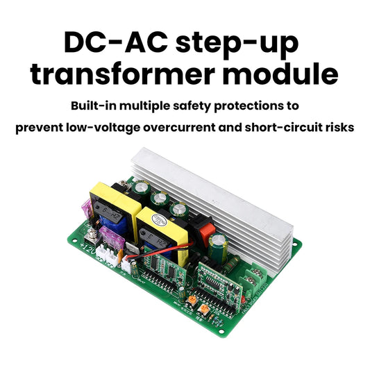 500W Inverter Module DC 12-14.5V to AC 220V Sine Wave DC-AC Step-Up Transformer Module With Switch and Fan Interface