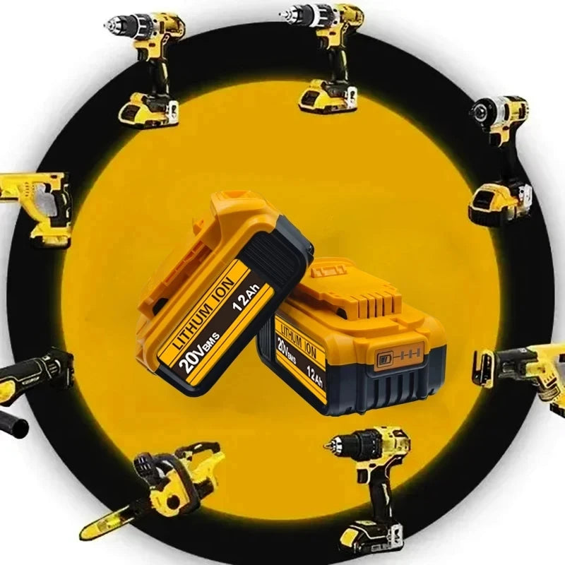 for DeWalt  20V Lithium Ion Batteries 20V 12.0Ah DCB203 Li ion Battery Replacement DCB206 DCB205 DCB204 DCB200Power Tools
