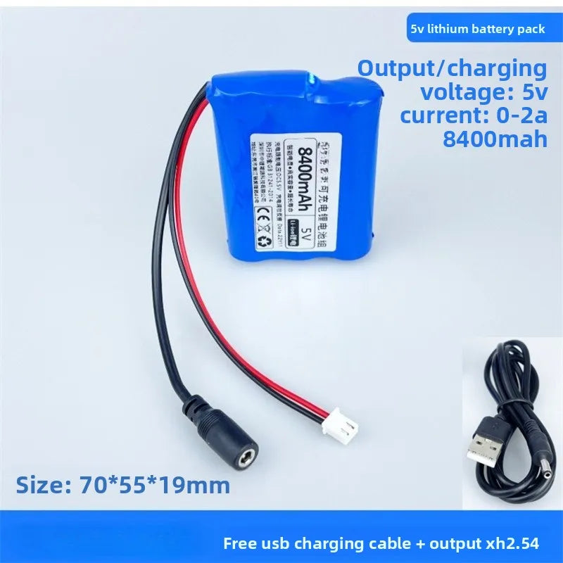 5V 16800mAh Lithium Battery Pack Rechargeable Single Chip Microcomputer for USB Fan 4G Wireless Network Wi-Fi Bluetooth