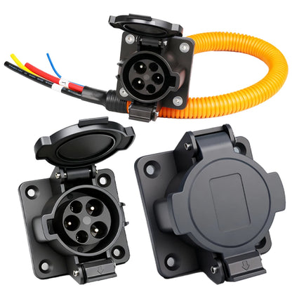 Ev Car Type1 Socket Charging Connector 16A/32A EVSE J1772 with 0.5M/1M Cable for Electric Vehicle Charger Type 1 Male Socket