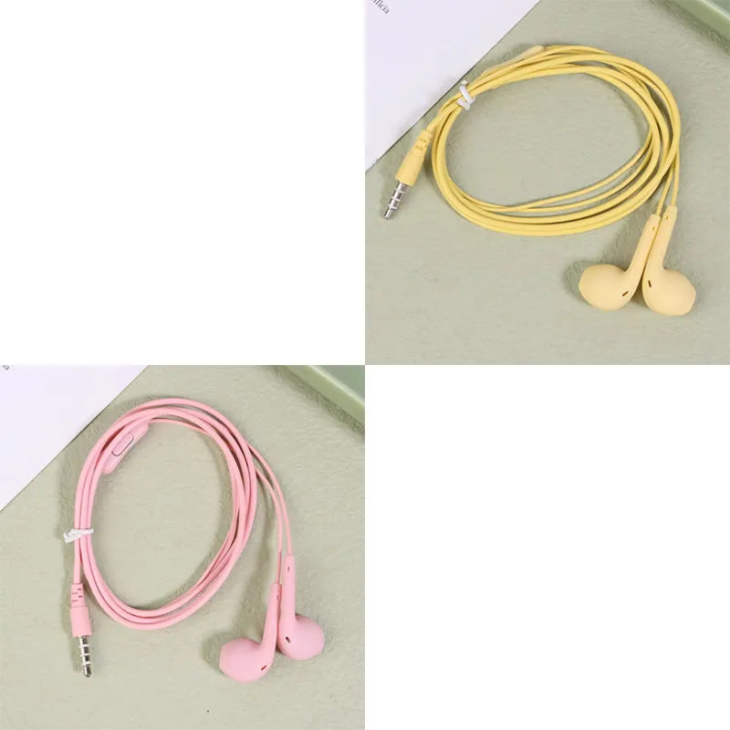1/2/3pcs Universal 3.5mm Stereo In-Ear Headphones Sport Music Earbud Handfree Wired Headset Earphones with Mic For Xiaomi Huawei