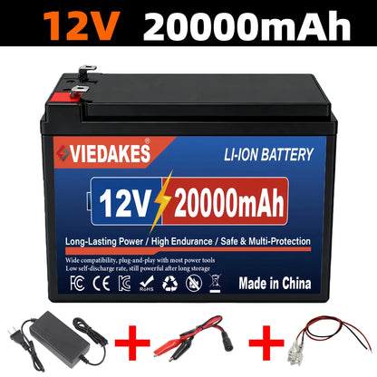 12V 200Ah LiFePO4 Lithium Battery, Deep 4000+ Cycle Built-in BMS for Camping Power Supply, Boat, Spray, E-Wheel, Fish Finder☽