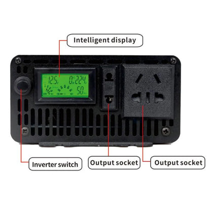 Inverter 12V 24V 48V 60V 72V To AC 110V 220V 230V Pure Sine Wave 50Hz 60Hz 2000W 3000W Car Power Inverter Frequency Converter