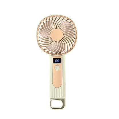 Digital Display Handheld Fan - USB Rechargeable, 120 Speed Levels, Portable 2-in-1 Desk & Handheld Mini Fan
