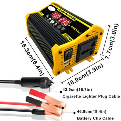Solar Power Inverters 4000W Modified Sine Wave USB Car Inverter DC 12V 220V 110V LCD Display Transformer Voltage Converter