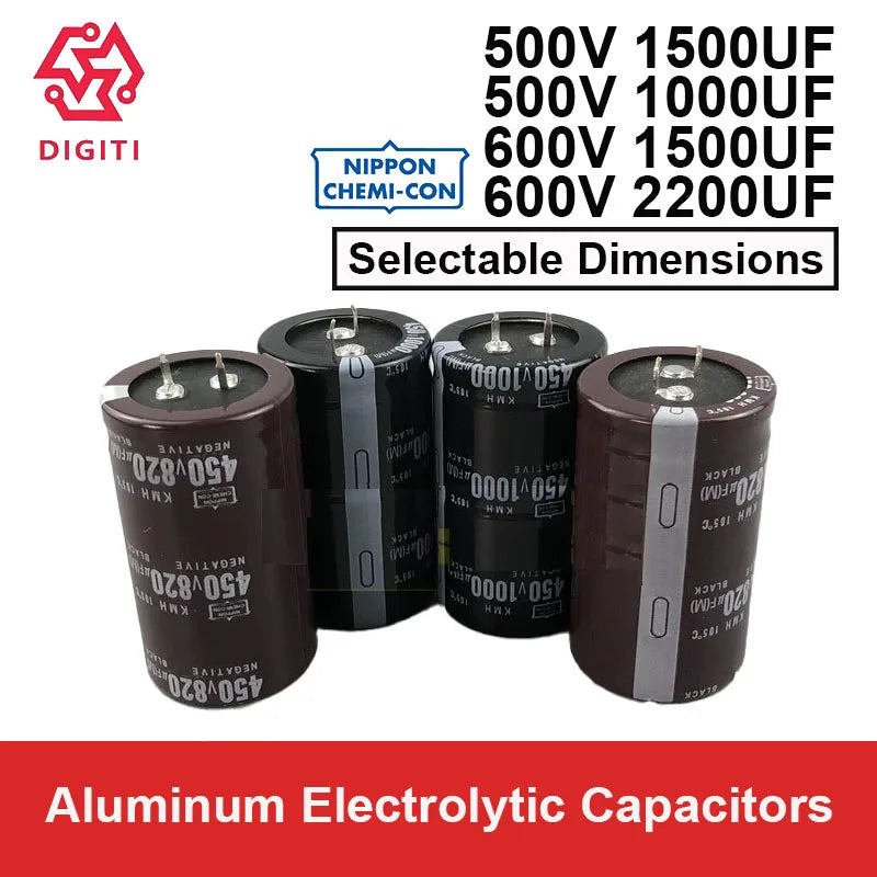 Snap-In Aluminum Electrolytic Capacitors Chemi-Con 500V1000UF 500V1500UF 600V1500UF 600V220UF  25X35 25X50 30X40 30X50 30X60 35X