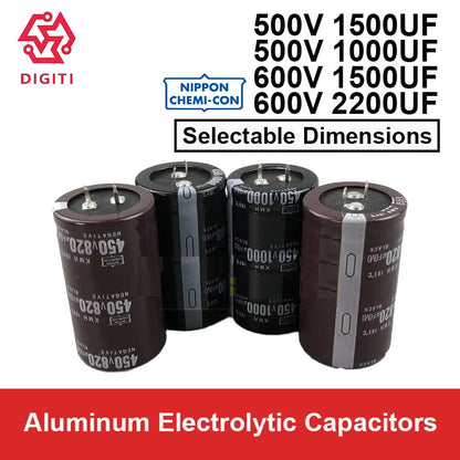Snap-In Aluminum Electrolytic Capacitors Chemi-Con 500V1000UF 500V1500UF 600V1500UF 600V220UF  25X35 25X50 30X40 30X50 30X60 35X