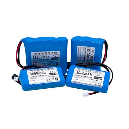 5V Rechargeable Lithium Battery Pack, 3000-11200mAh with 0-2A Output for Microcontroller & IoT Projects