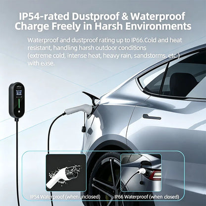 ROMADA 3.5KW 16A Type2 EV Portable Charger Gun 5M 10M Cable EVSE Wallbox Adapter EU Plug Electric Vehicle Home Charging Station