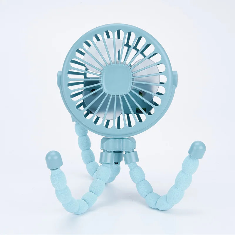 Portable Clip-on Rechargeable Fan for Indoor and Outdoor Use To Cool Car Seats, Strollers, Cribs and Treadmills