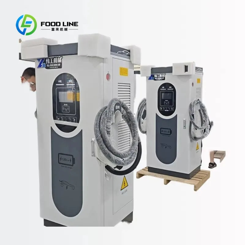 Customized 60kW Dual Gun DC Fast EV Charging Station, High Capacity Commercial EV Car Charger with Touch Screen & Card Swipe
