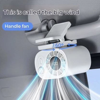 Portable Car Clip Fan 360° Rotatable 100 Speed Wind 12V USB Rechargeable Electric Fan Low Noise Mini Fan Clamp Anywhere