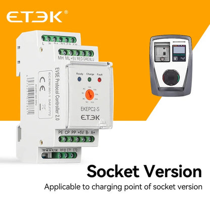 ETEK Evse Controller Electronic Protocol Chontrollers EV Charger Station Cable Socket 32A EKEPC2 AC 230V  EKEPC2