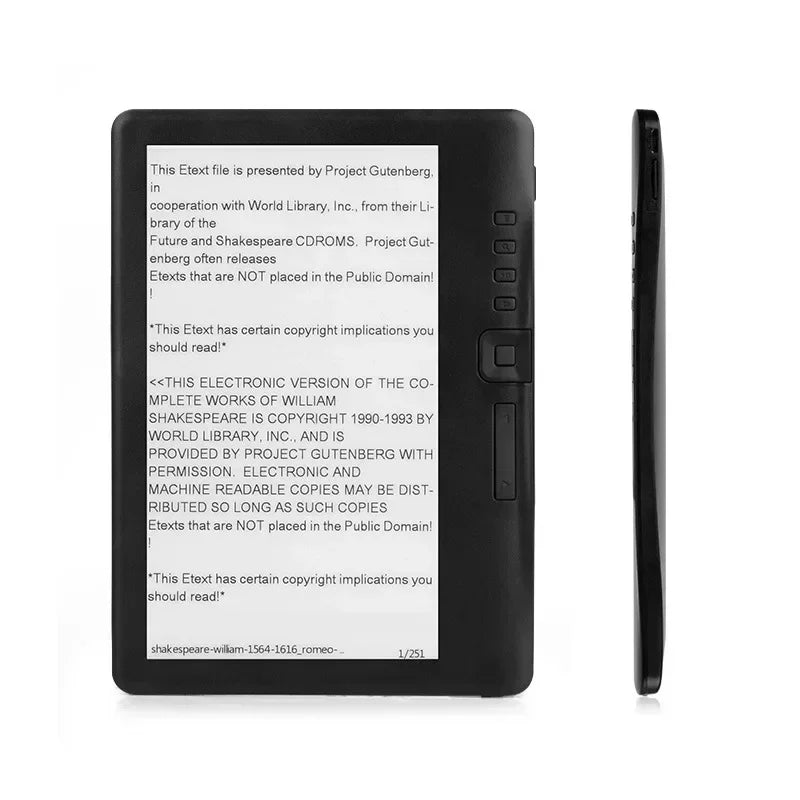 4/8/10GB Portable 7inch Ebook Reader Colorful Screen Supports Memory Card Digital Book Read E‑book Read E‑book Readers
