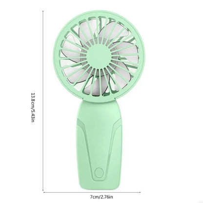 J1HF Rechargeable Portable Fan Handheld Fan Cooling Fan Small Pocket Fan 3 Speed for Office Outdoor Camping Travel