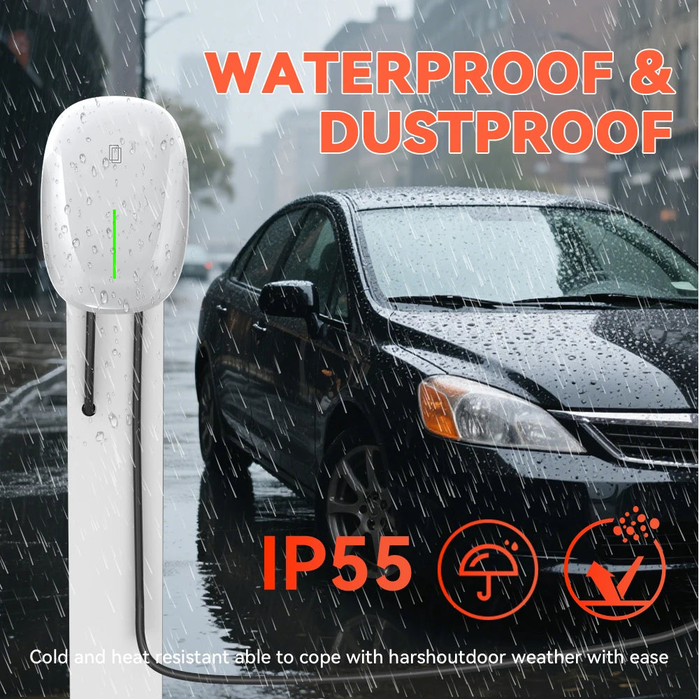 JDMEX 7KW EV Charger Station 32A 1Phase Type1 / GBT Electric Vehicle Car Charger EVSE Wallbox Wallmount 7KW 5M Cable SAE J1772