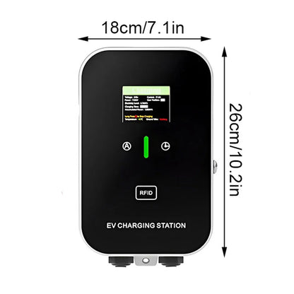 7KW 32A GBT EV Charging Station Charging Station Car Electric Vehicle Car Charger Wallmount with Hook Russian Display