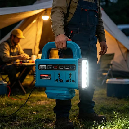 Lithium Battery Portable Inverter Power Station Multi-Function Handheld Generator Light Emergency Backup Power （without battery）