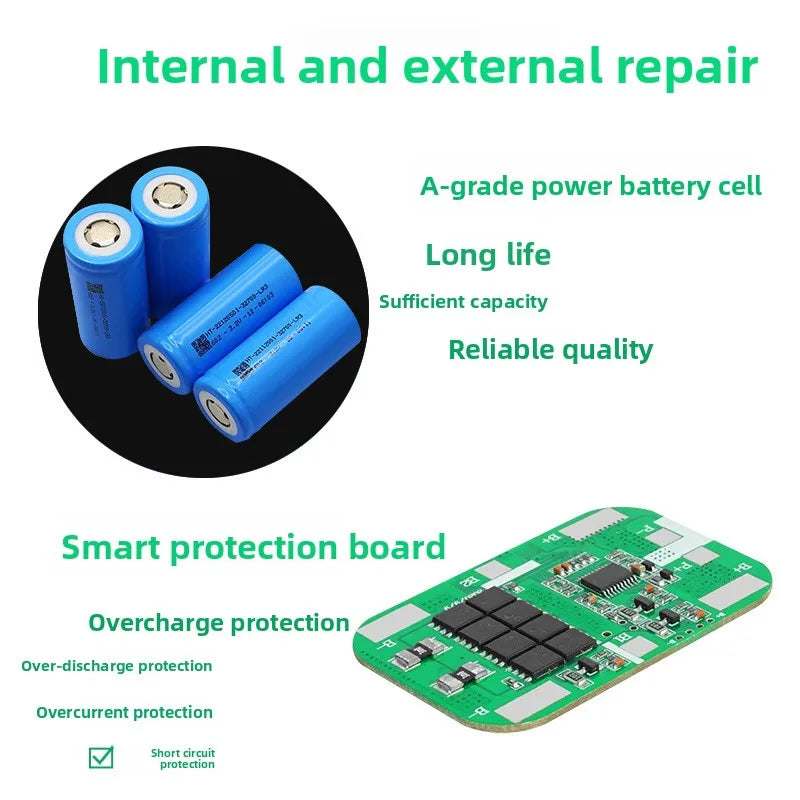 32700 3.2V LiFePO4 Battery Pack 30000mAh Lithium Iron Phosphate Batterie for Solar Street Lights Outdoor Courtyard Lamp Lighting