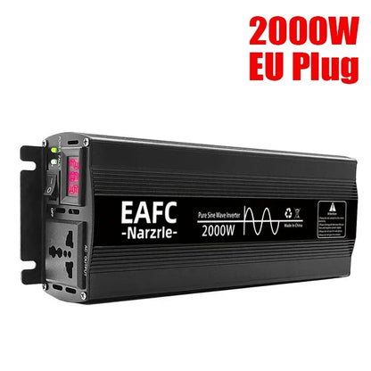 Pure Sine Wave Inverter 2000W 3000W 4000W Portable Power Bank Converter Solar Inverter DC12V To AC 220V for Car Home Outdoor