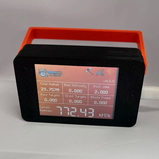 NMMINER NerdMiner Plus V4.0.0 ESP32 Development Board, 700+ KH/s Bitcoin Solo Miner, 2.8-Inch Touch Display