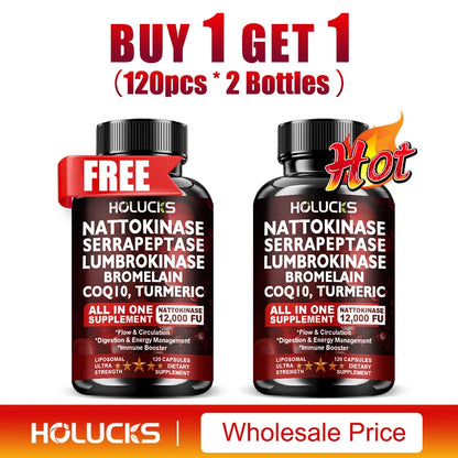 Nattokinase Supplement, Supports Blood Flow, Heart Health, & Healthy Circulation, Digestive Aid, Boosts Cellular Energy