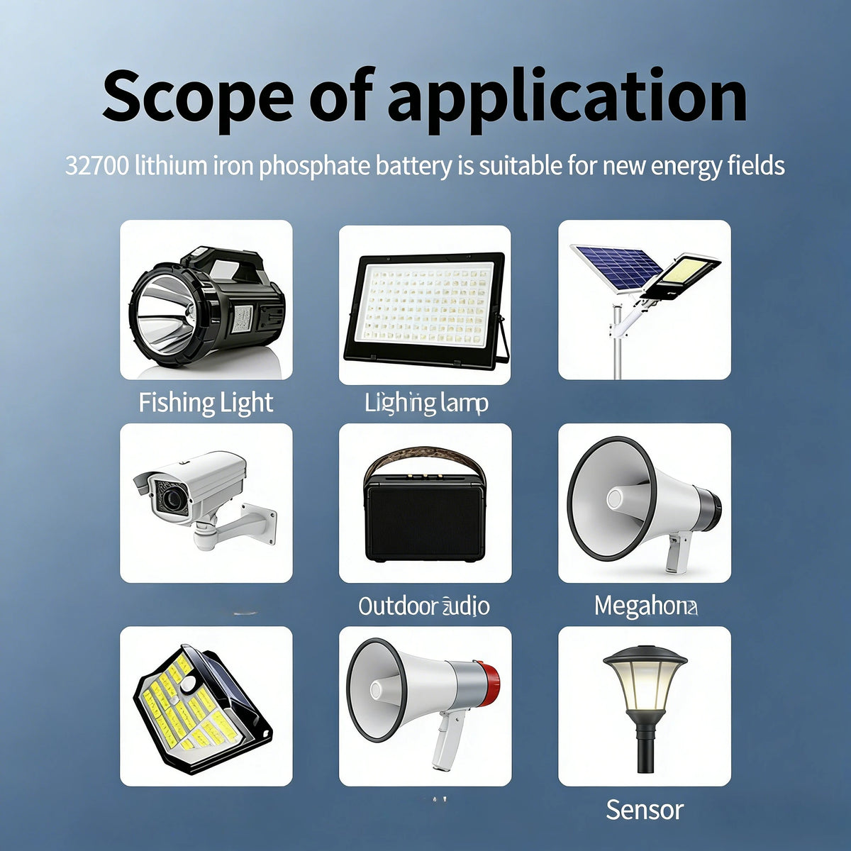 32700 lithium iron phosphate battery pack 3.2V mobile power supply 6.4 garden light street light 12.8V lithium battery