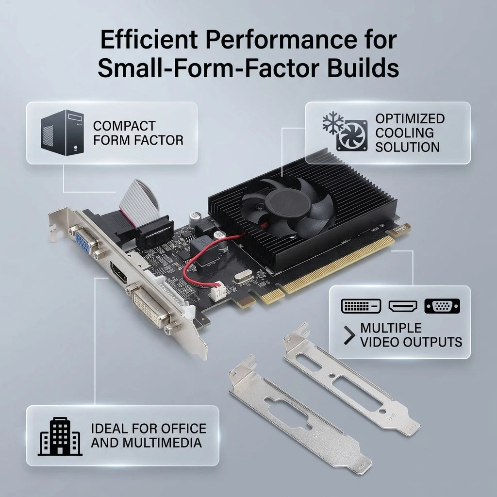 AMD Radeon R5 230 2GB Gaming Graphics Card 64Bit GDDR3 625MHz PCIE X16 PC Graphics Card Desktop PC Office Home Computer Parts