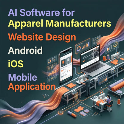 AI Software for Apparel Manufacturers WordPress Shopify Plugin Website Design Android iOS Mobile Application AI ERP CRM Software