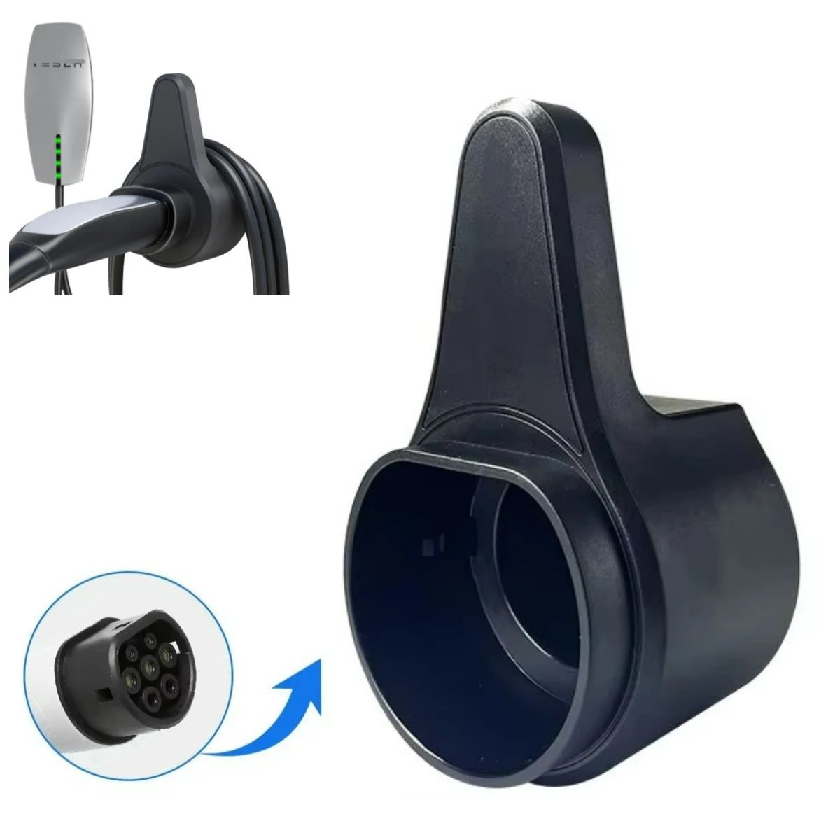 Type 2 EV Charger Holder EV Charger Plug Holder Stand Wallbox Socket Electric Car Charging  Gun Cable Wall Mount Bracket