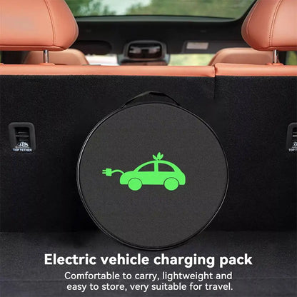 EV Charging Cable Storage Bag Electric Car Charger Box Charging Organizer Jumper Cable Bag Waterproof Fire Retardant Organizer
