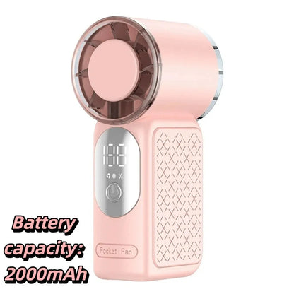 Ultra-Long Battery Life Portable Handheld Fan Built-In Rechargeable Battery Rechargeable Mini Fan for 5V/1A/2000mAh