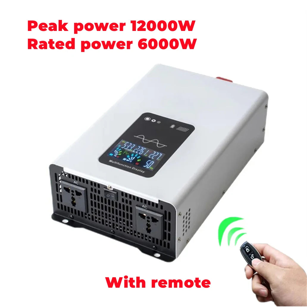 Inverter 12v 220v Pure Sine Wave 8000W 10000W 12000W DC 12V 24V 48V 60V 72V To AC 110V 220V Converter RV Vehicle Solar Inverters