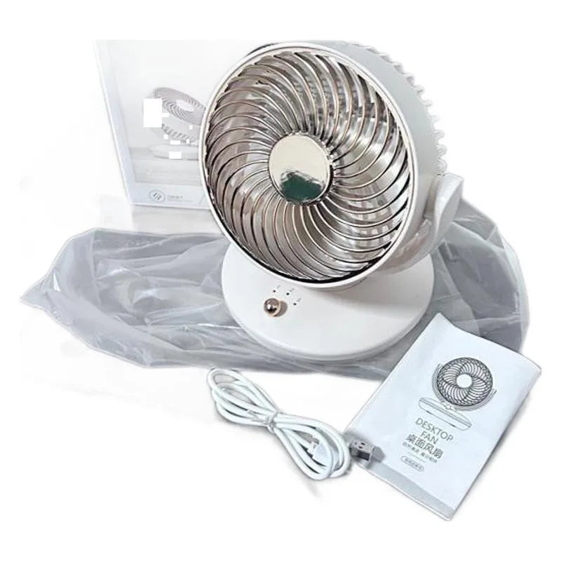 Rechargeable Portable Mini USB Fan Multi Angle Desktop Cooling Fan Indoor Student Dorm Office Household Fan
