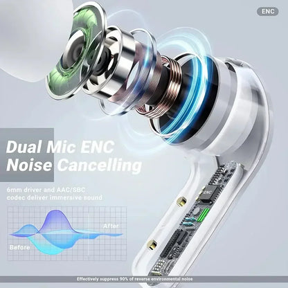 Air31 TWS Wireless Bluetooth Earphone 9D Stereo in Ear HiFi Earbuds HandsFree Headset with Mic Fit Xiaomi IPhone Smartphones