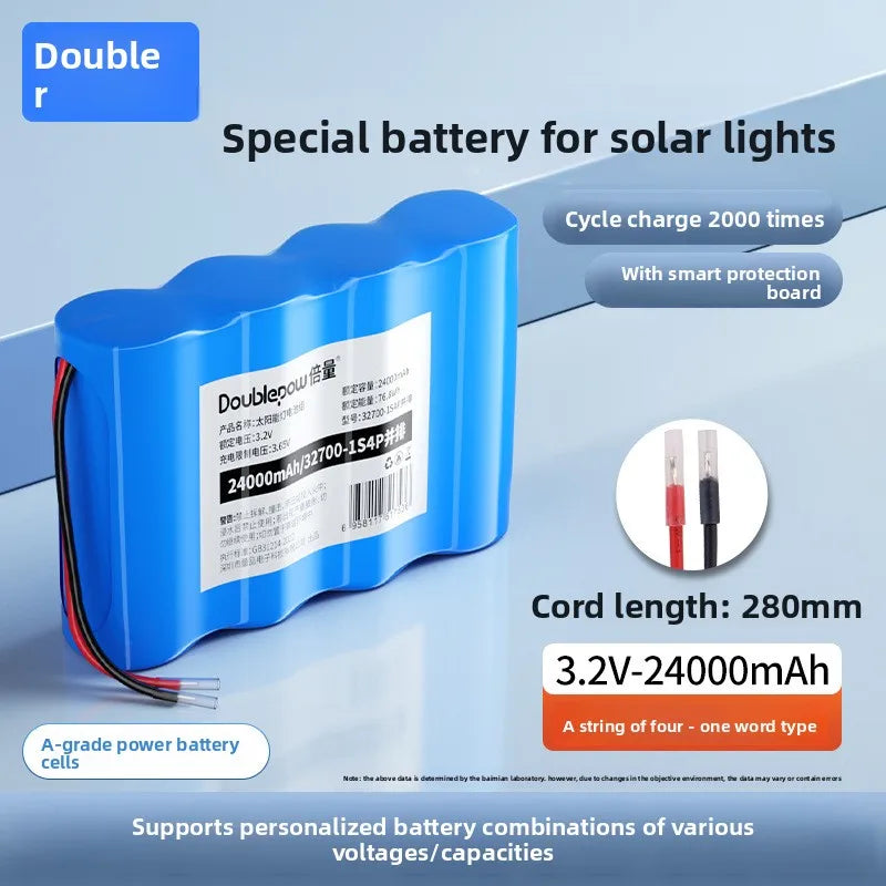 32700 lithium iron phosphate battery pack 3.2V mobile power supply 6.4 garden light street light 12.8V lithium battery