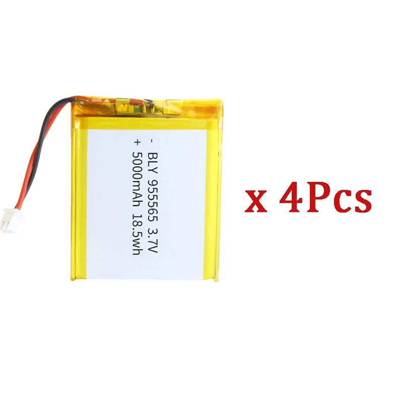3.7V 5000mAh 955565 Polymer Lithium Battery Lithium Ion Battery For Power Bank GPS 100% Real Capacity