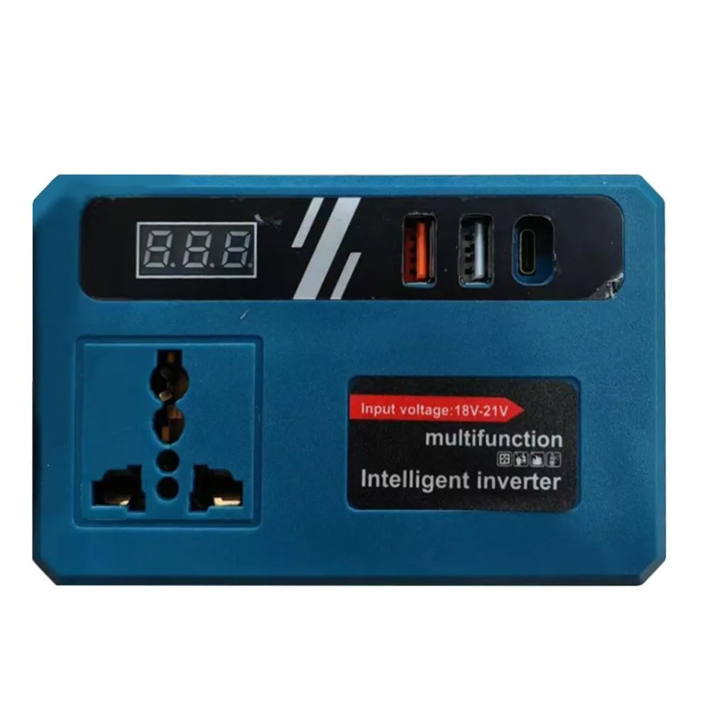 120W Lithium Battery Inverter DC 21V To 220V 3 USB Ports Power Converter Transformer High Power Multifunction Battery Inverter