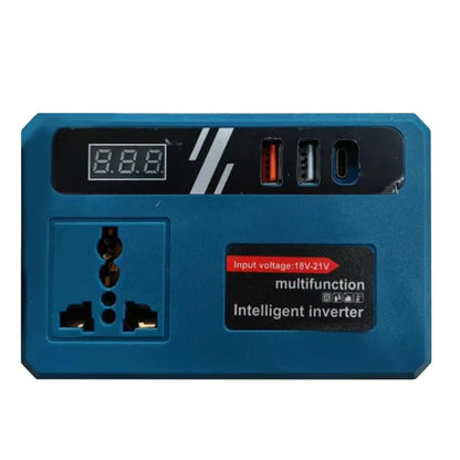 120W Lithium Battery Inverter DC 21V To 220V 3 USB Ports Power Converter Transformer High Power Multifunction Battery Inverter