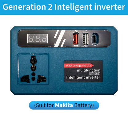 Power Inverter DC 18V To 220V Inverter Adapter Power Supply Inverter For Home Appliance Outdoor Camp For Makita/Dewalt/Milwaukee