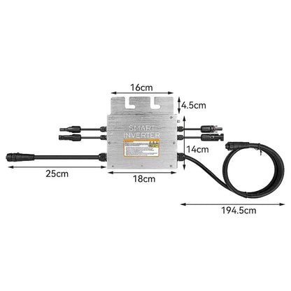 PV Input Voltage 20~60V AC Output 110V/230V Auto 600W/700W/800W/1000W Micro Solar Grid Tie Inverter With WIFI Monitor