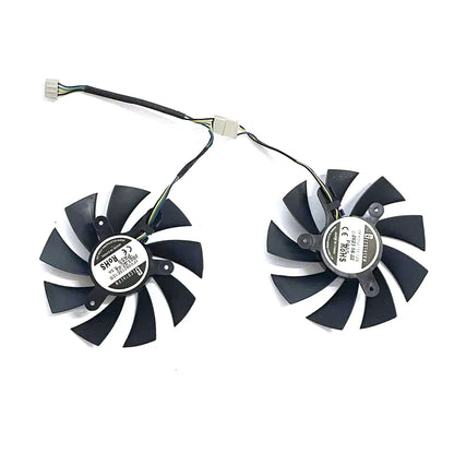 New 51RISC graphics card GPU fan 4PIN 85MM suitable for 51RISC graphics card AMD RX 580 8G 256Bit 2048SP graphics card fan
