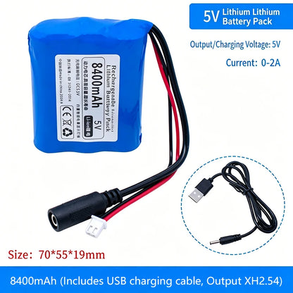 5V Rechargeable Lithium Battery Pack, 3000-11200mAh with 0-2A Output for Microcontroller & IoT Projects