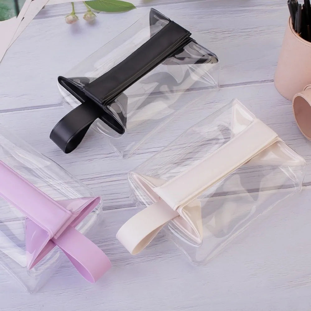 Clear Toiletry Bags with Magnetic Closure Leak-proof Makeup Bag Large Capacity PVC Cosmetic Pouch for Women Men Traveling