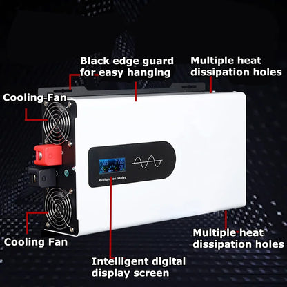 5000W 6KW 8KW 10KW 12000W Pure Sine Wave Inverter 12V/24V/48V/60V/72V/96V Power Inverter 110V 220V Solar Car Inverter Converter