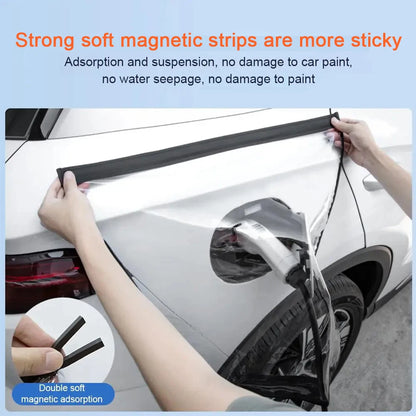 Outdoor Electric Vehicle Charger Port Rainproof Dustproof Cover Transparent Waterproof Cover Magnetic EV Charger Port Protector