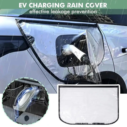 Electric Vehicle Charger Port Rainproof Cover Electric Car Charger Plug Cover Waterproof PVC With Magnetic Stripe For All EV