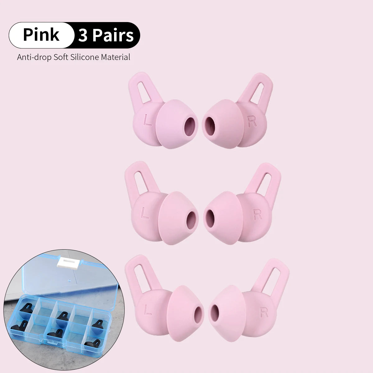 6pcs Ear Tips for HUAWEI Freelace Pro Eartips Neck-Mounted Headphone Tips Anti-Drop Avoid Falling Off Silicone Earplugs Ear Wing
