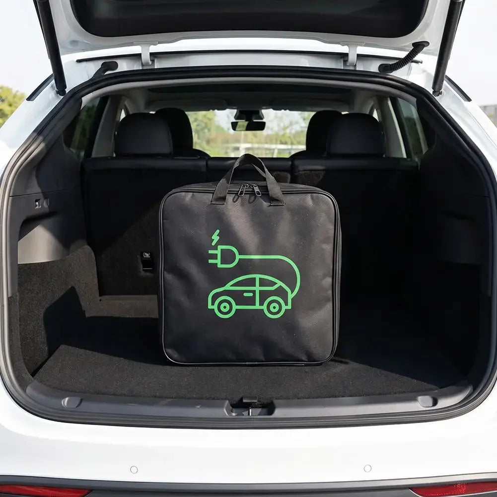 EV Cable Organizer Bag Electric Car Charger Box  Waterproof Car Battery Cable Handled Bag EV Car Charging Gun Storage Organizer