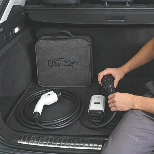 Electric Vehicle Charging Gun Organizer Bag Portable Storage Pouch For New Energy Auto EV Charger Cables And Accessories